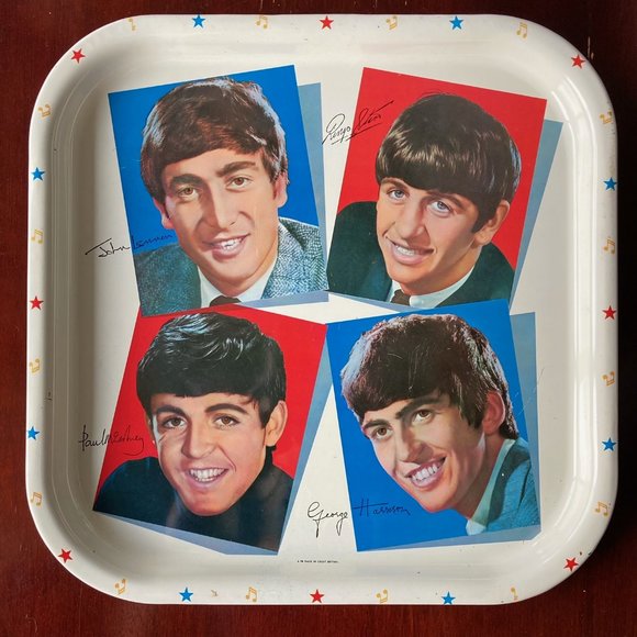 BEATLES ORIGINAL 1964 LITHOGRAPH METAL TRAY - Picture 1 of 4